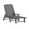 Merrick Lane Gaylord Set of 2 Adjustable Adirondack Loungers with Cup Holders- All-Weather Indoor/Outdoor HDPE Lounge Chairs